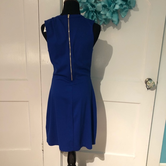 Express Cobalt Blue Cut Out Waist Bodycon Dress - Picture 3 of 3